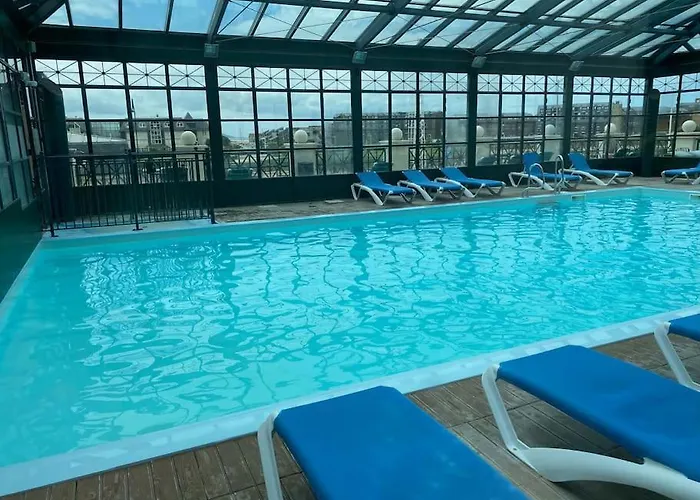 公寓 Tres Joli 2p Au Trouville- Piscine & Vue Port 滨海图维列